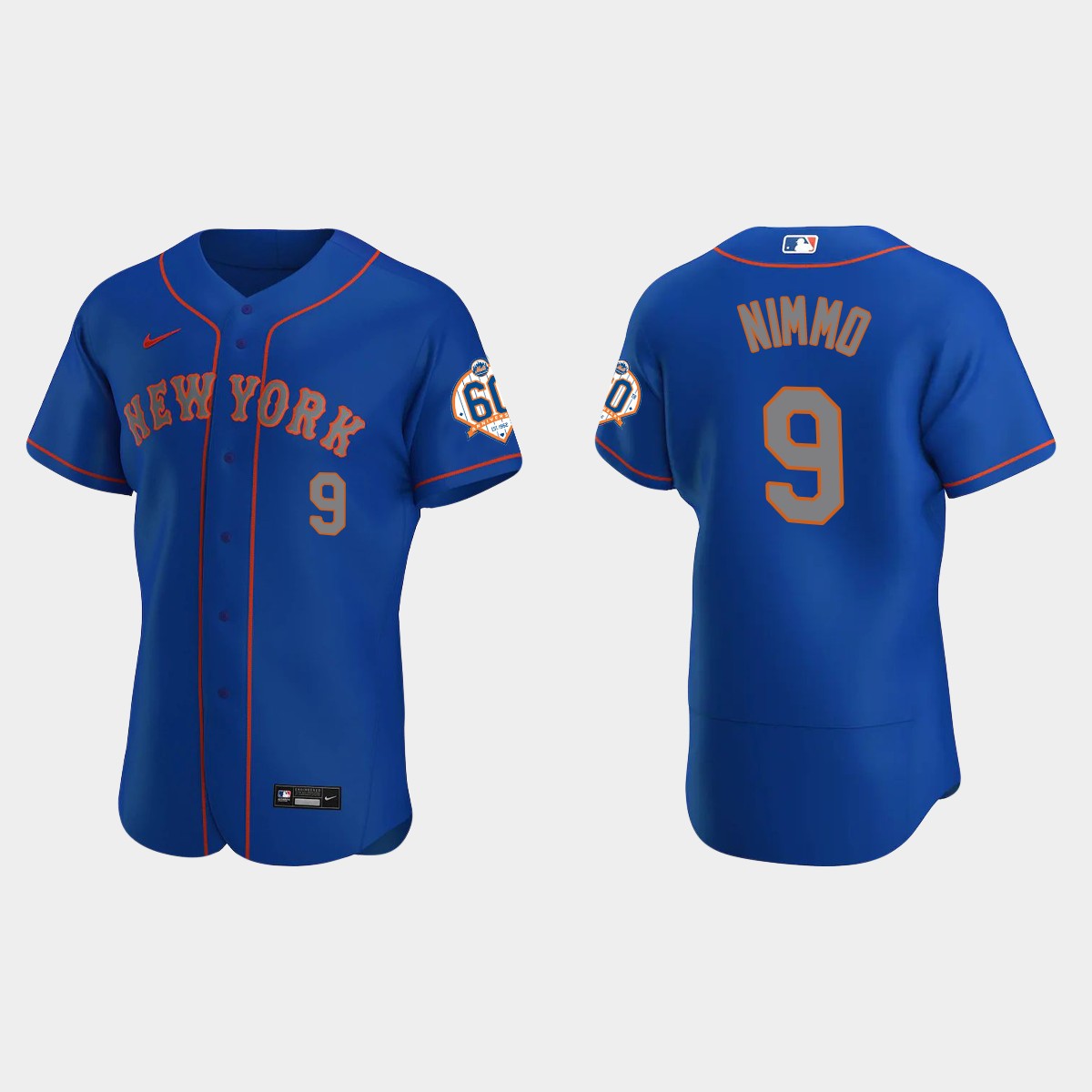 Brandon Nimmo New York Mets 60th Anniversary Alternate Jersey – Royal