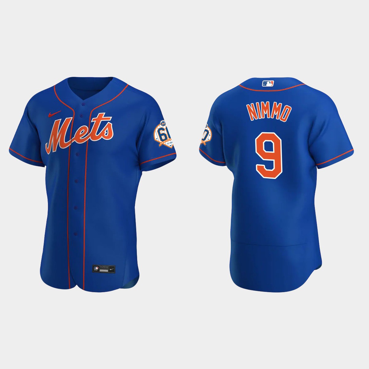 Brandon Nimmo New York Mets 60th Anniversary Alternate Jersey – Royal