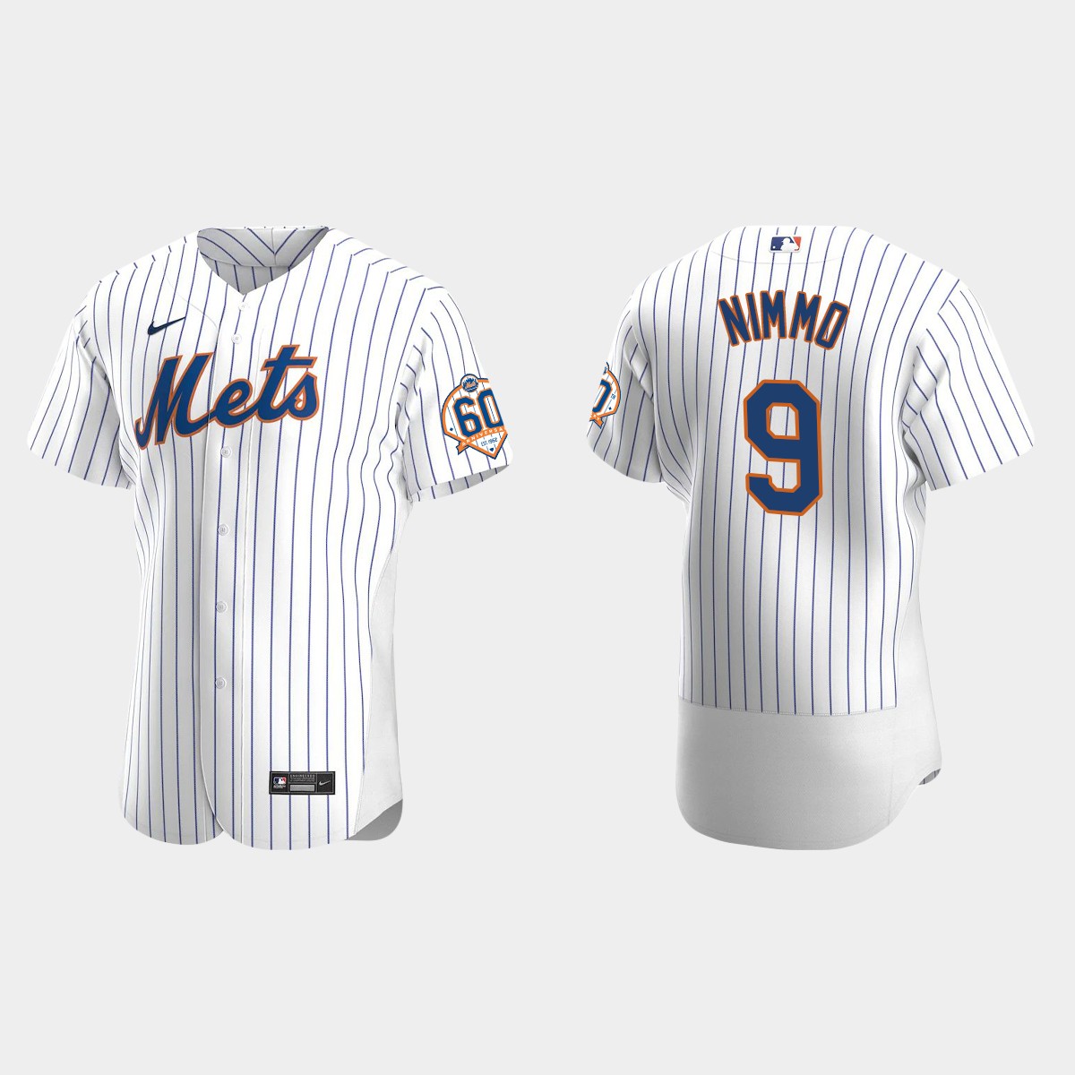 Brandon Nimmo New York Mets 60th Anniversary Home Jersey – White