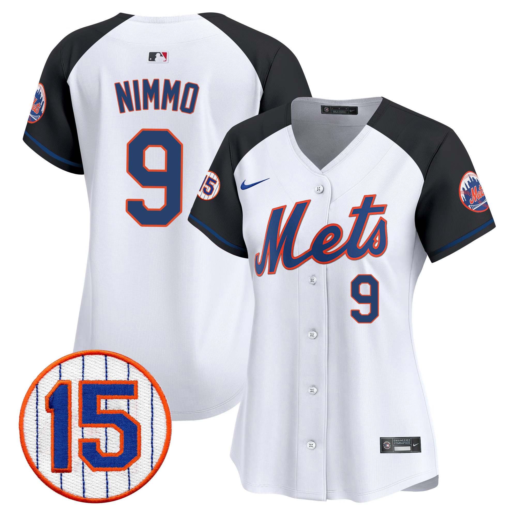 Brandon Nimmo Women's New York Mets Jerry Grote Patch Vapor Premier Limited Alternate Jersey - All Stitched