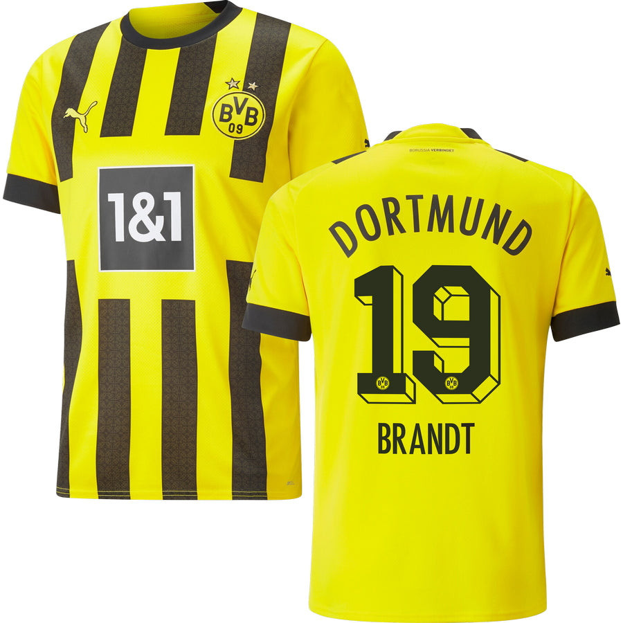 Brandt 19 Borussia Dortmund Men 2022/23 Home Player Soccer Jersey – Yellow
