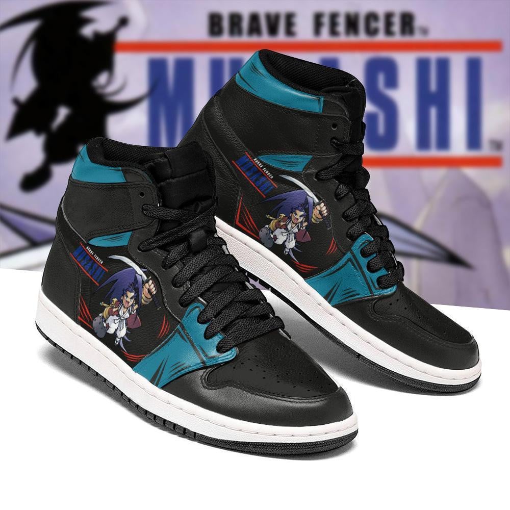 Brave Fencer Musashi JD1s Sneakers Black Theme Gamer JD1s Sneakers, Air Jordan Hightop