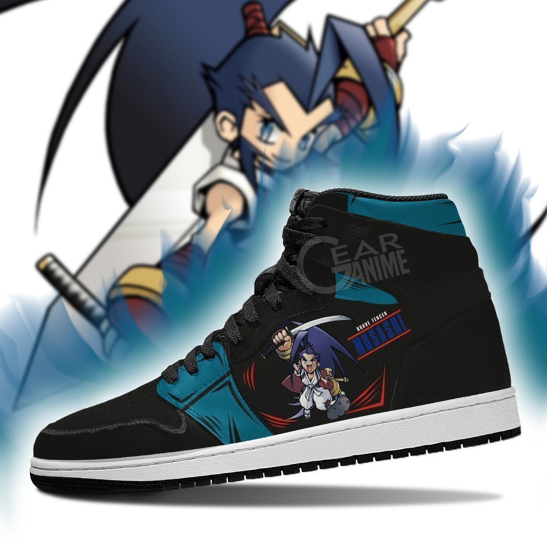 Brave Fencer Musashi JD1s Sneakers Black Theme Gamer JD1s Sneakers, Air Jordan Hightop