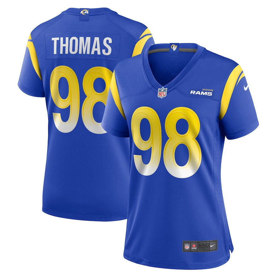 Brayden Thomas Los Angeles Rams Women’s Stitched Jersey – Royal