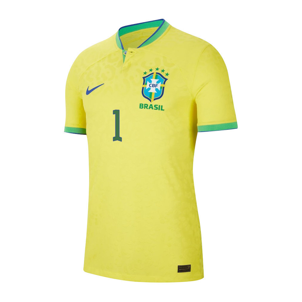Brazil National Team 2022-23 Alisson Becker 1 Home Men Soccer Jersey – Yellow