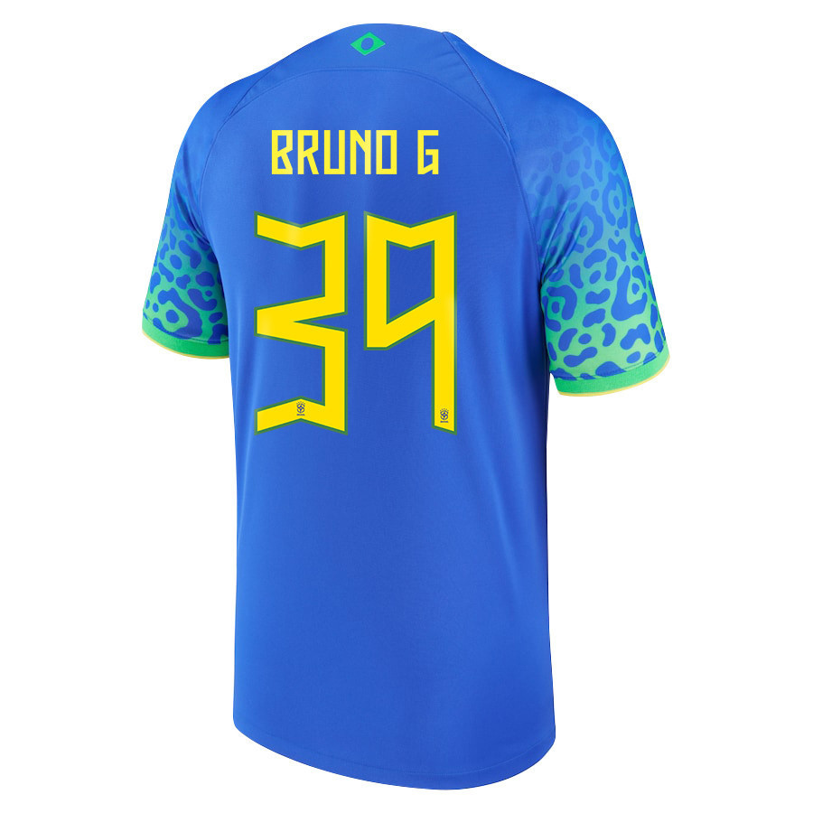 Brazil National Team 2022 Qatar World Cup Bruno Guimaraes 39 Away Men Soccer Jersey