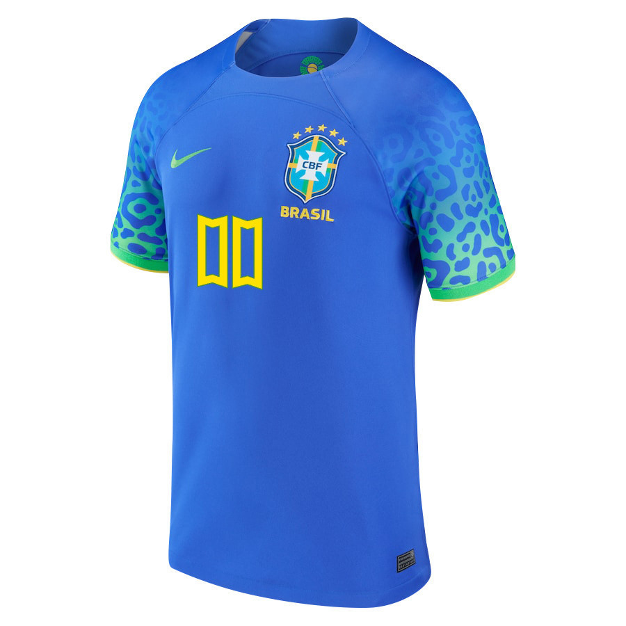 Brazil National Team  2022-23 Custom 00 Away  Soccer Jersey