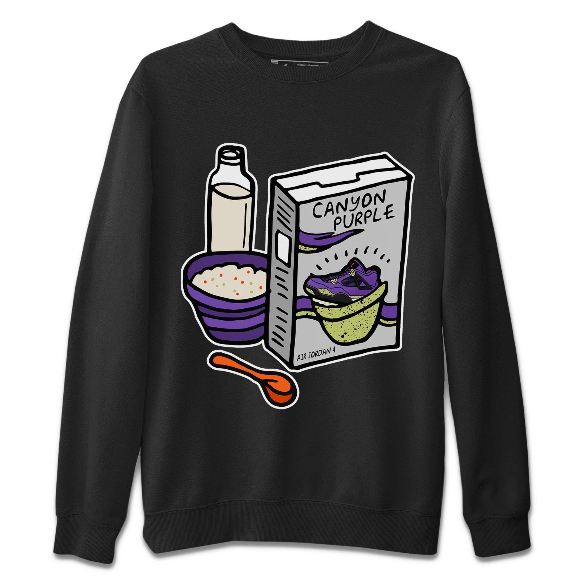 Breakfast Cereal Unisex Sweater – Air Jordan 4 Canyon Purple, Sneakers Matching Sweater