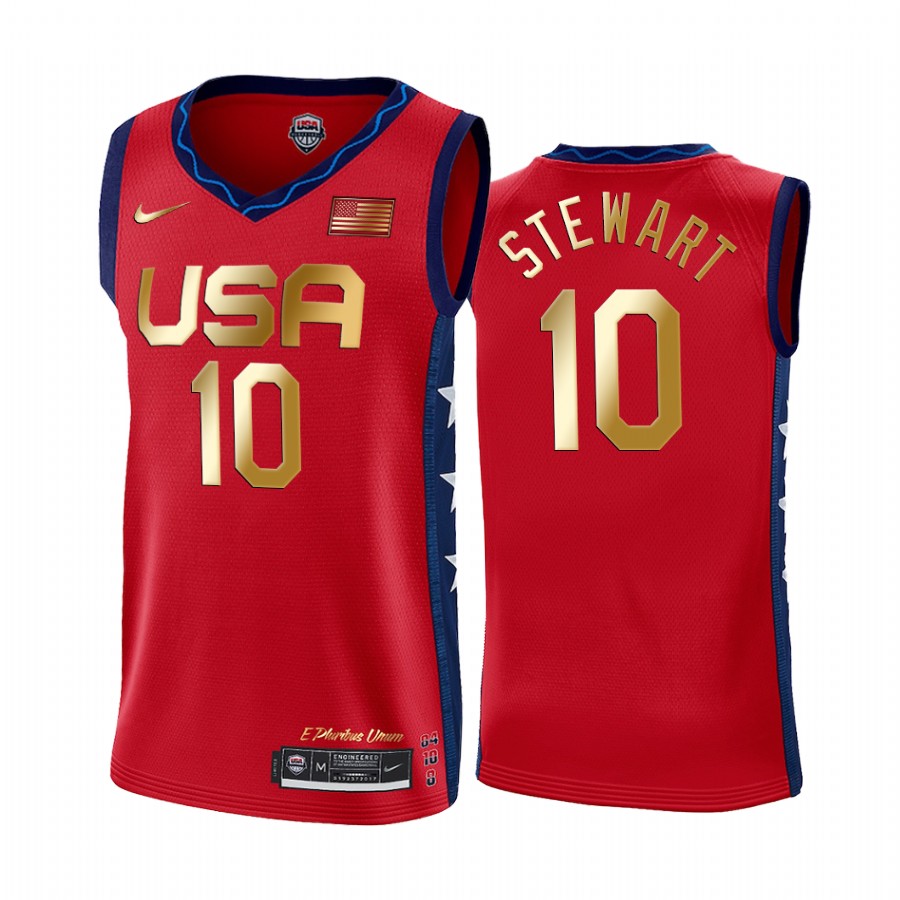Breanna Stewart USA Women's #10 Red 2021 Olympics Gold Winner 7 Consecutive Jersey