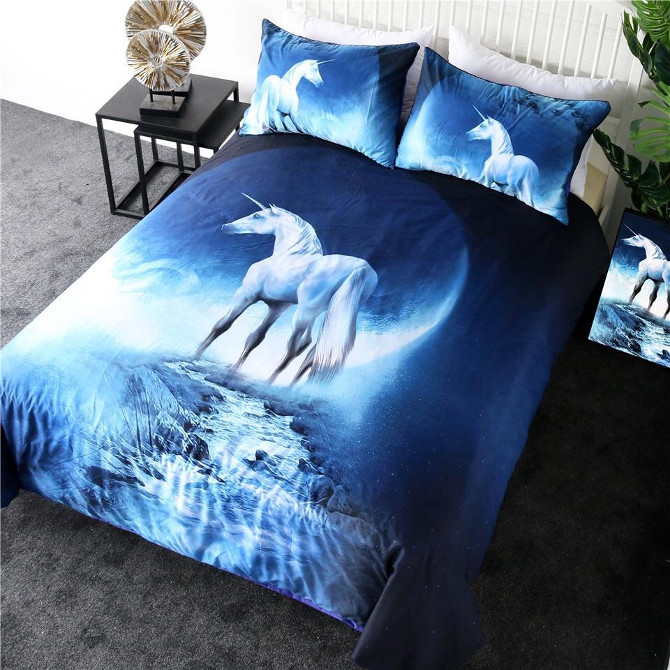 Breath Taking Unicorn 3D Customized Duvet Cover Bedding Set