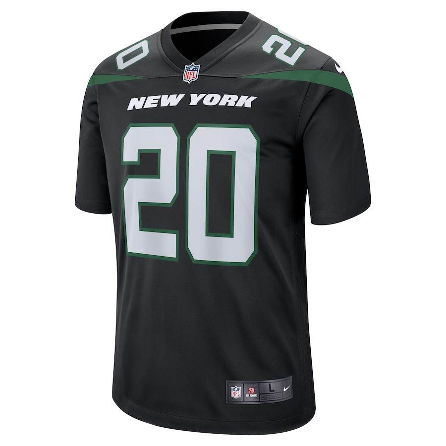 Breece Hall 20 New York Jets Alternate Game Player Stitched Jersey – Stealth Black