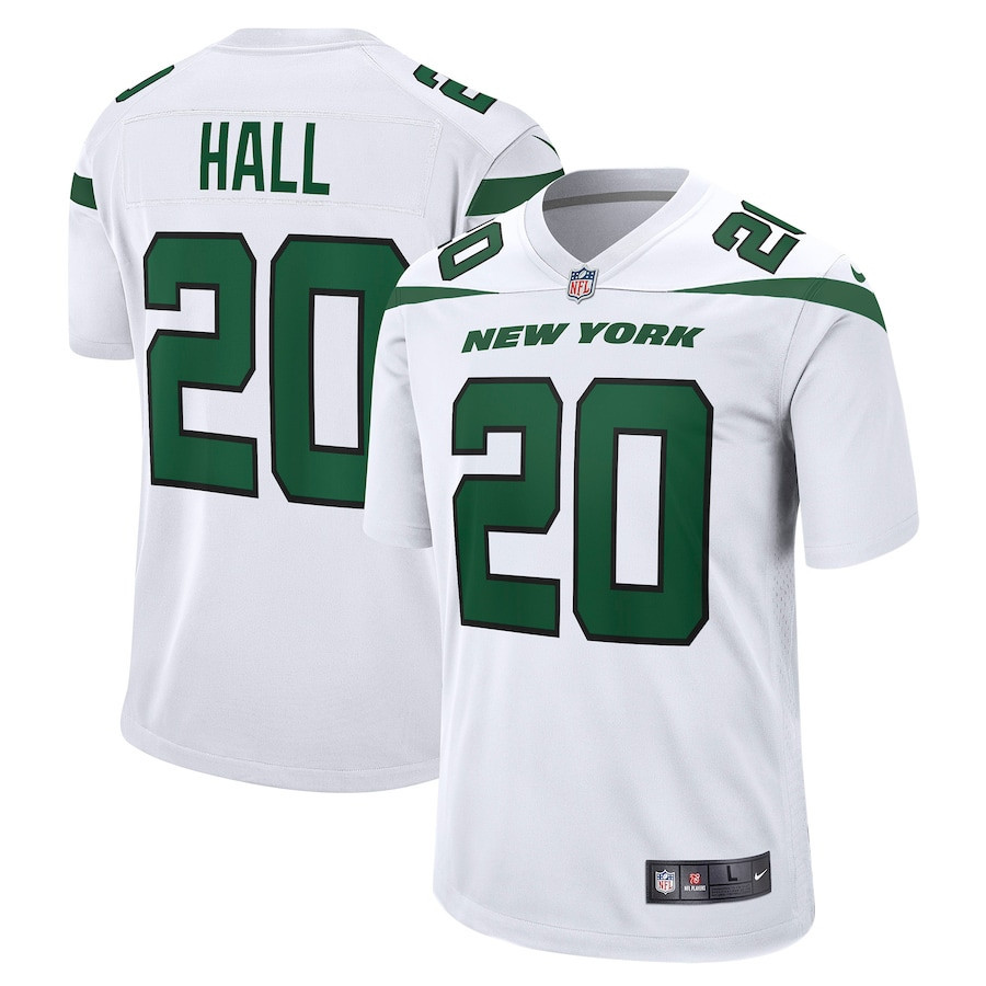 Breece Hall 20 New York Jets Away Stitched Jersey – White