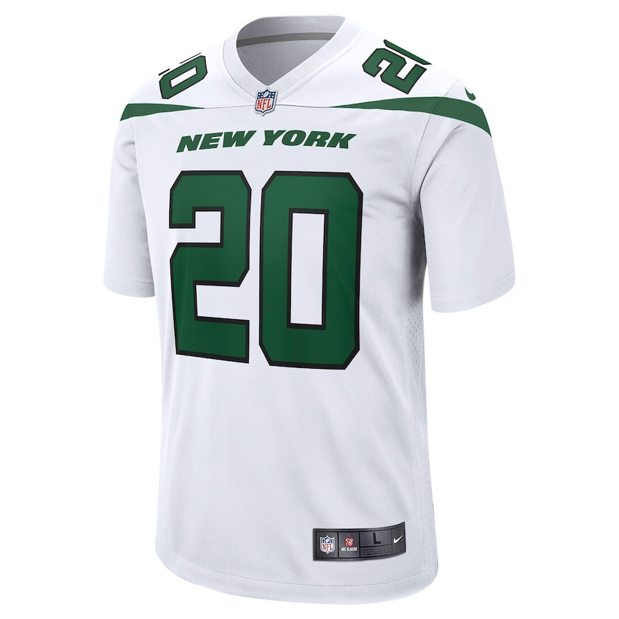 Breece Hall 20 New York Jets Away Stitched Jersey – White