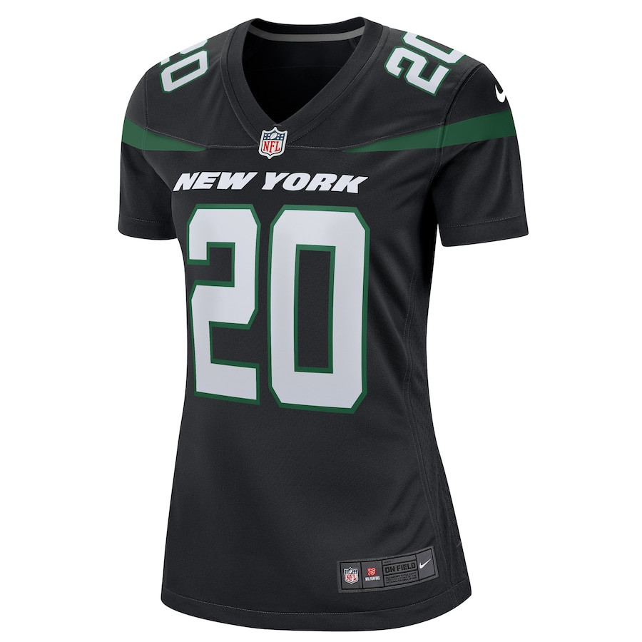 Breece Hall 20 New York Jets Women’s Alternate Stitched Jersey – Stealth Black