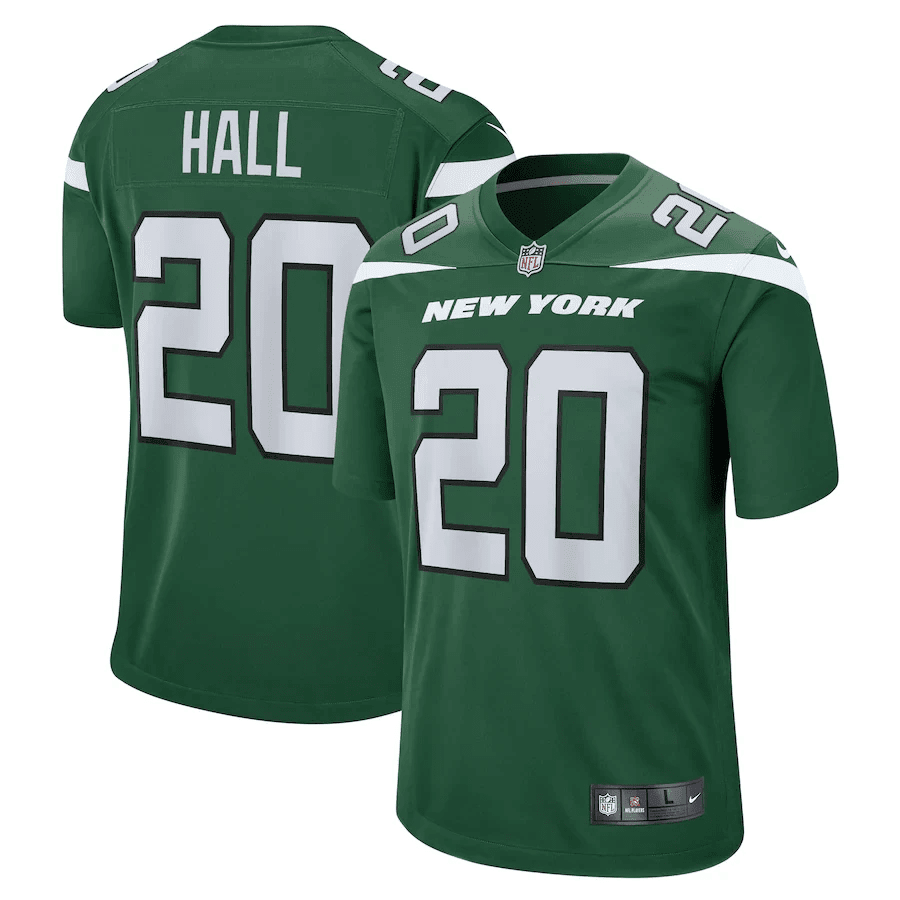Breece Hall Men's New York Jets Black Gold & White Gold Vapor Limited Game Jersey - All Stitched
