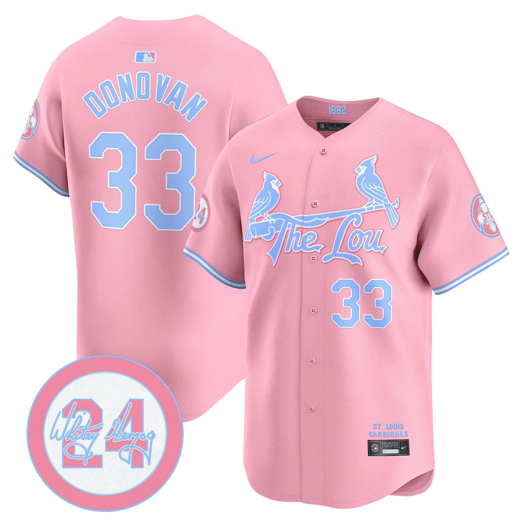Brendan DonovanUnisex St. Louis Cardinals Bubblegum Pink Vapor Premier Limited Pink Jersey - All Stitched