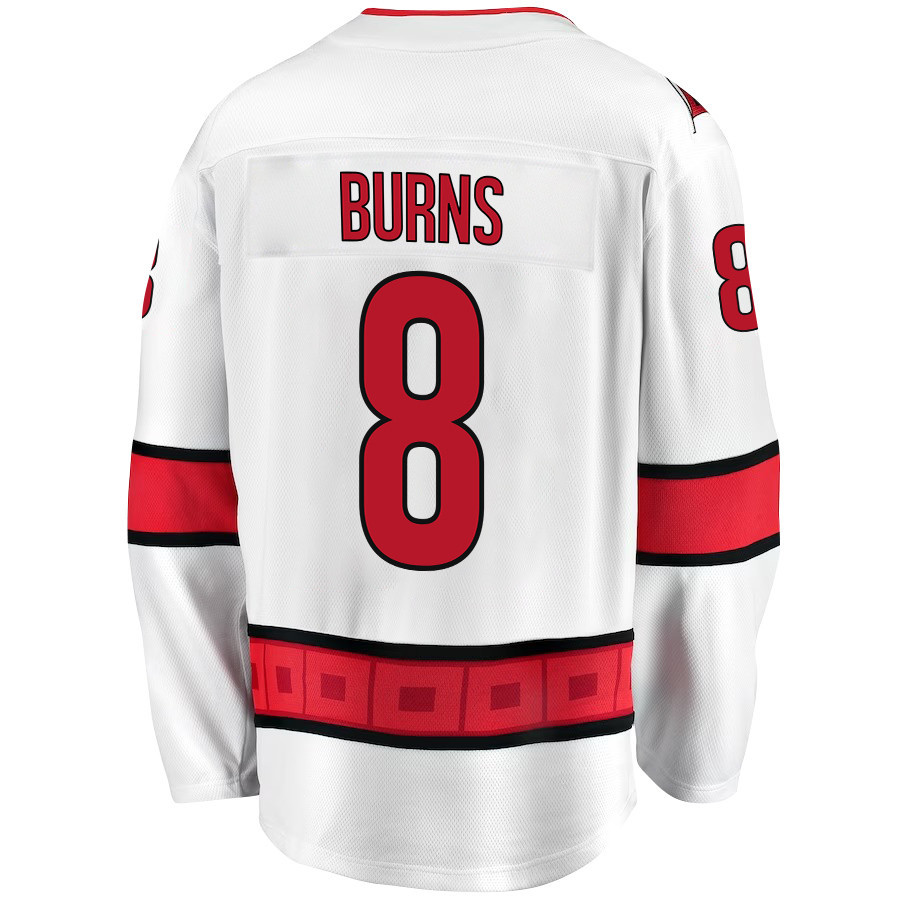 Brent Burns 8 Carolina Hurricanes Stanley Cup 2023 Playoffs Patch Away Breakaway Men Stitched Jersey – White