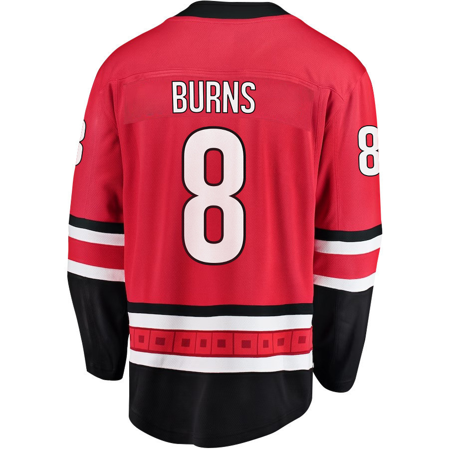Brent Burns 8 Carolina Hurricanes Stanley Cup 2023 Playoffs Patch Home Breakaway Men Stitched Jersey – Red