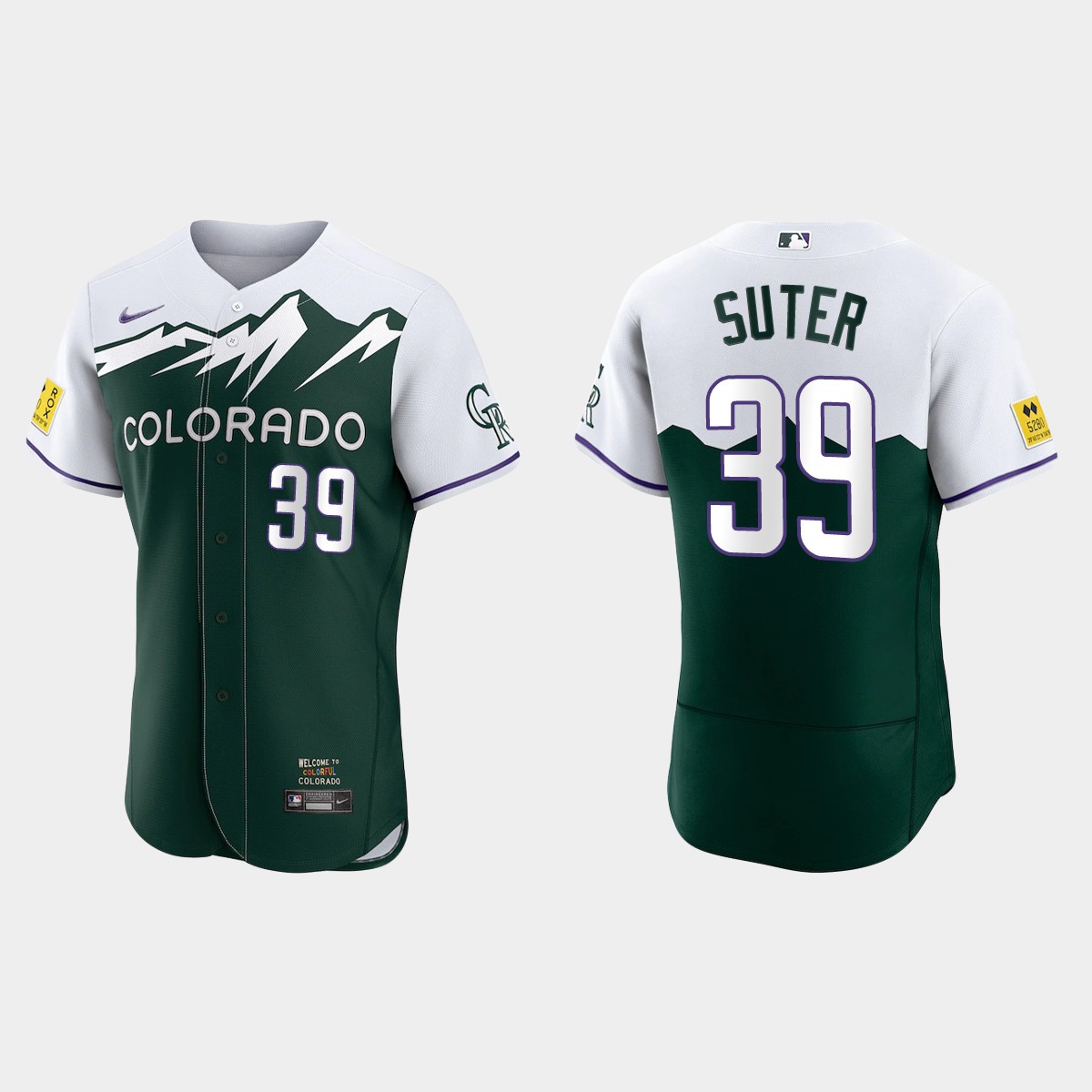 Brent Suter Colorado Rockies City Connect Jersey - Green