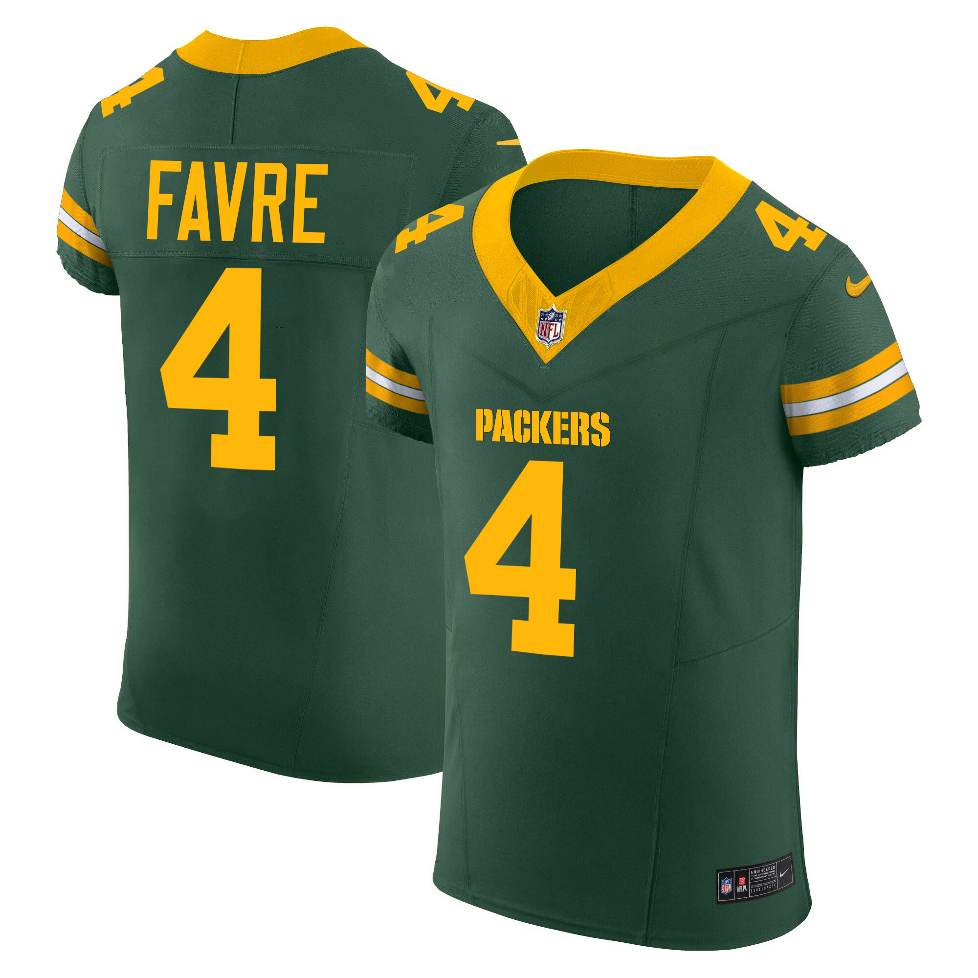 Brett Favre Men's Green Bay Packers Vapor Elite Green Jersey - All Stitched 
