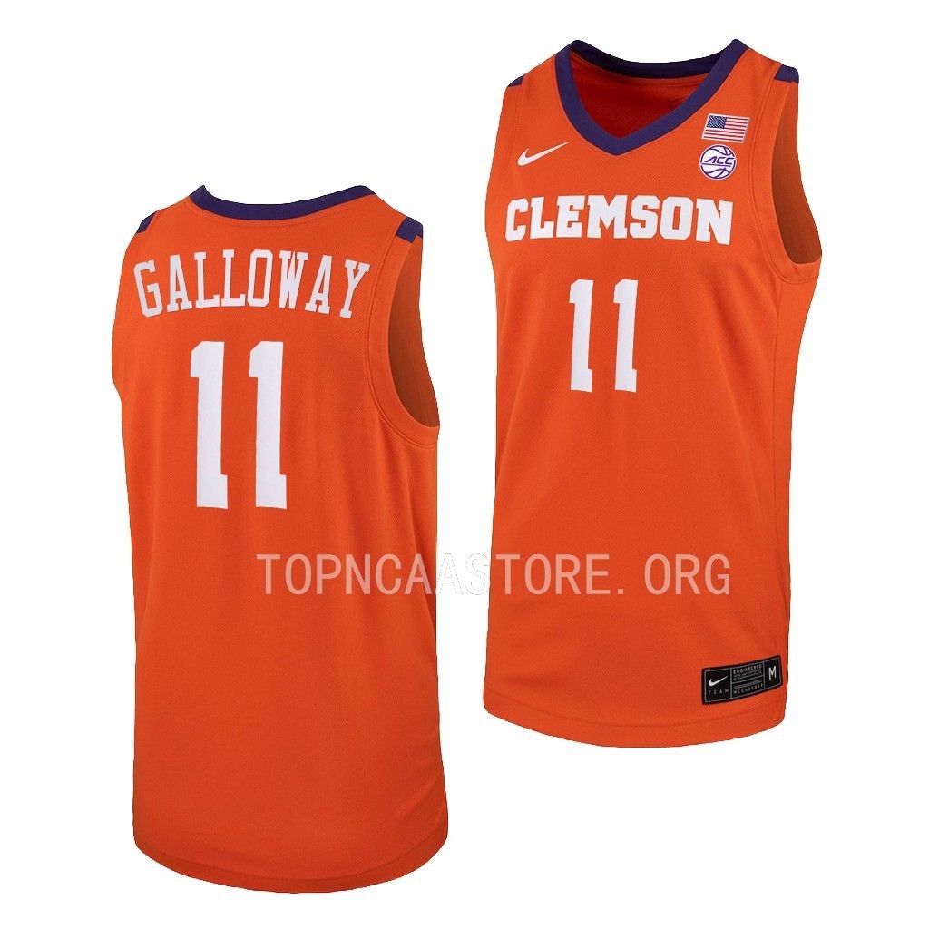 Brevin Galloway #11 Clemson Tigers College Jersey Orange