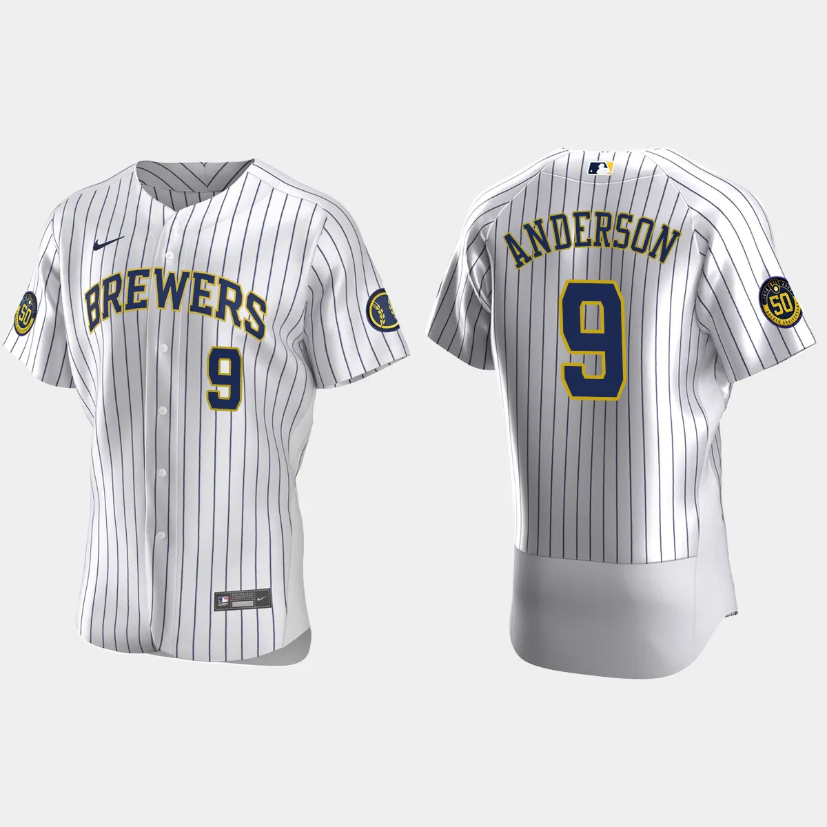 Brian Anderson Milwaukee Brewers Home Jersey – White