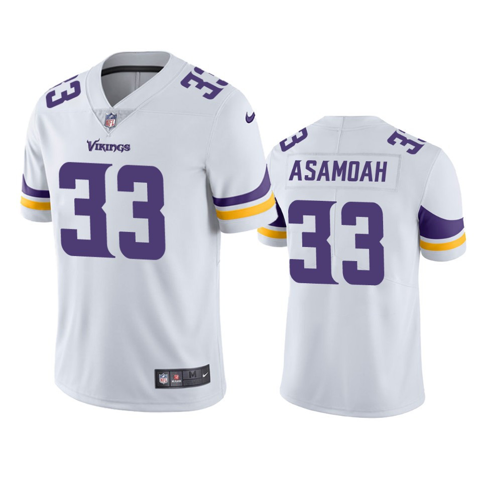 Brian Asamoah 33 Minnesota Vikings White Vapor Limited Stitched Jersey