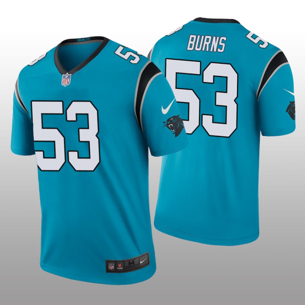 Brian Burns Carolina Panthers Blue NFL Draft Color Rush Legend Jersey