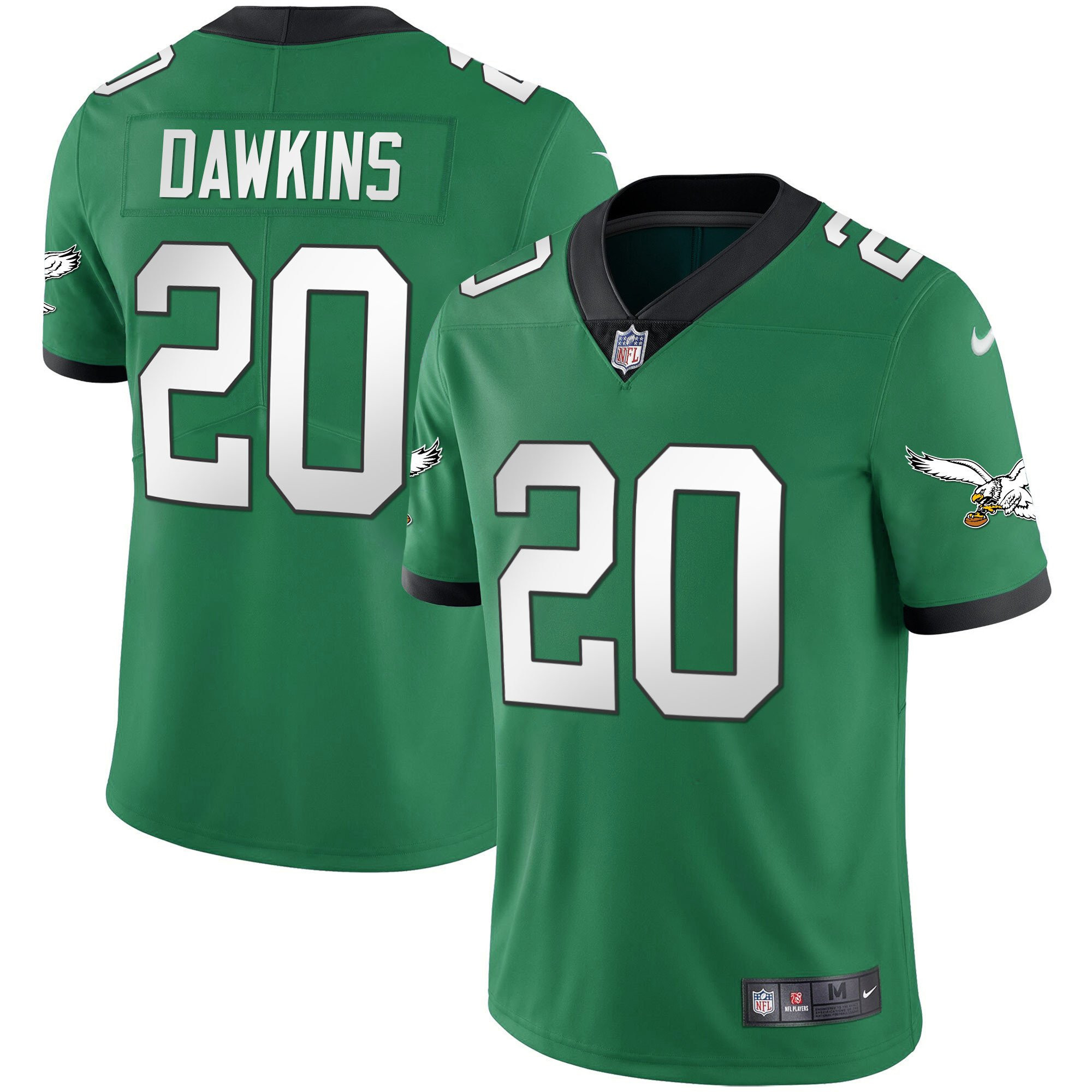 Brian Dawkins Men's Philadelphia Eagles Kelly Green Gold Green Limited Jersey - All Stitched