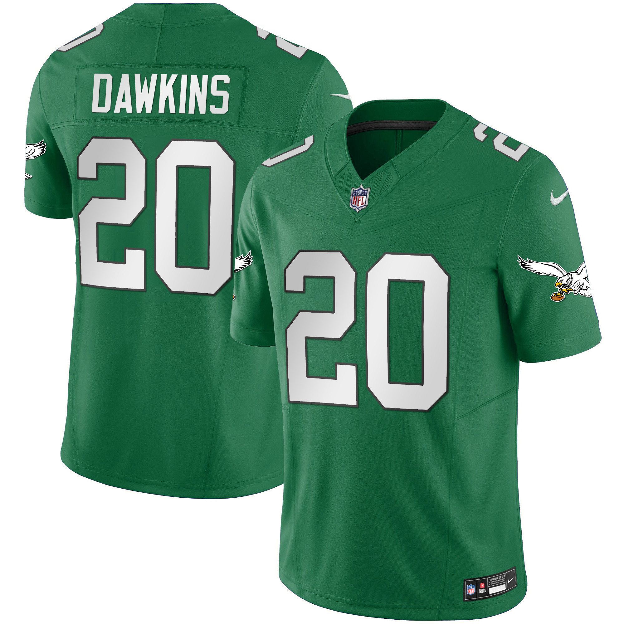 Brian Dawkins Men's Philadelphia Eagles Kelly Green Vapor Limited Jersey - All Stitched