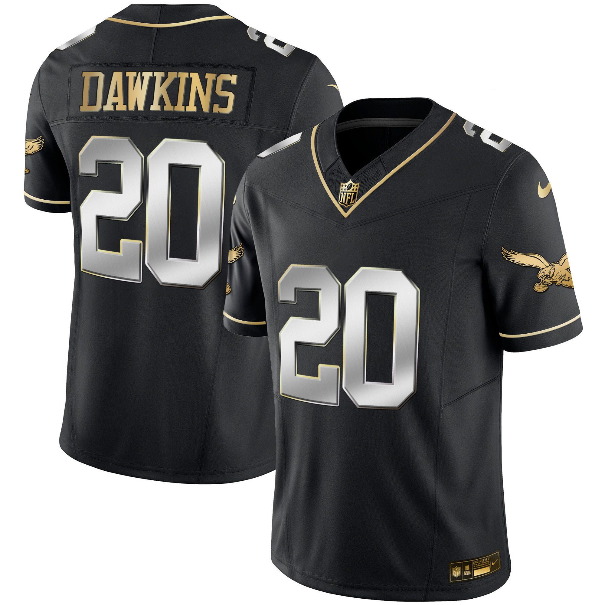 Brian Dawkins Men's Philadelphia Eagles Throwback Kelly Vapor Limited Black Limited Jersey - All Stitched