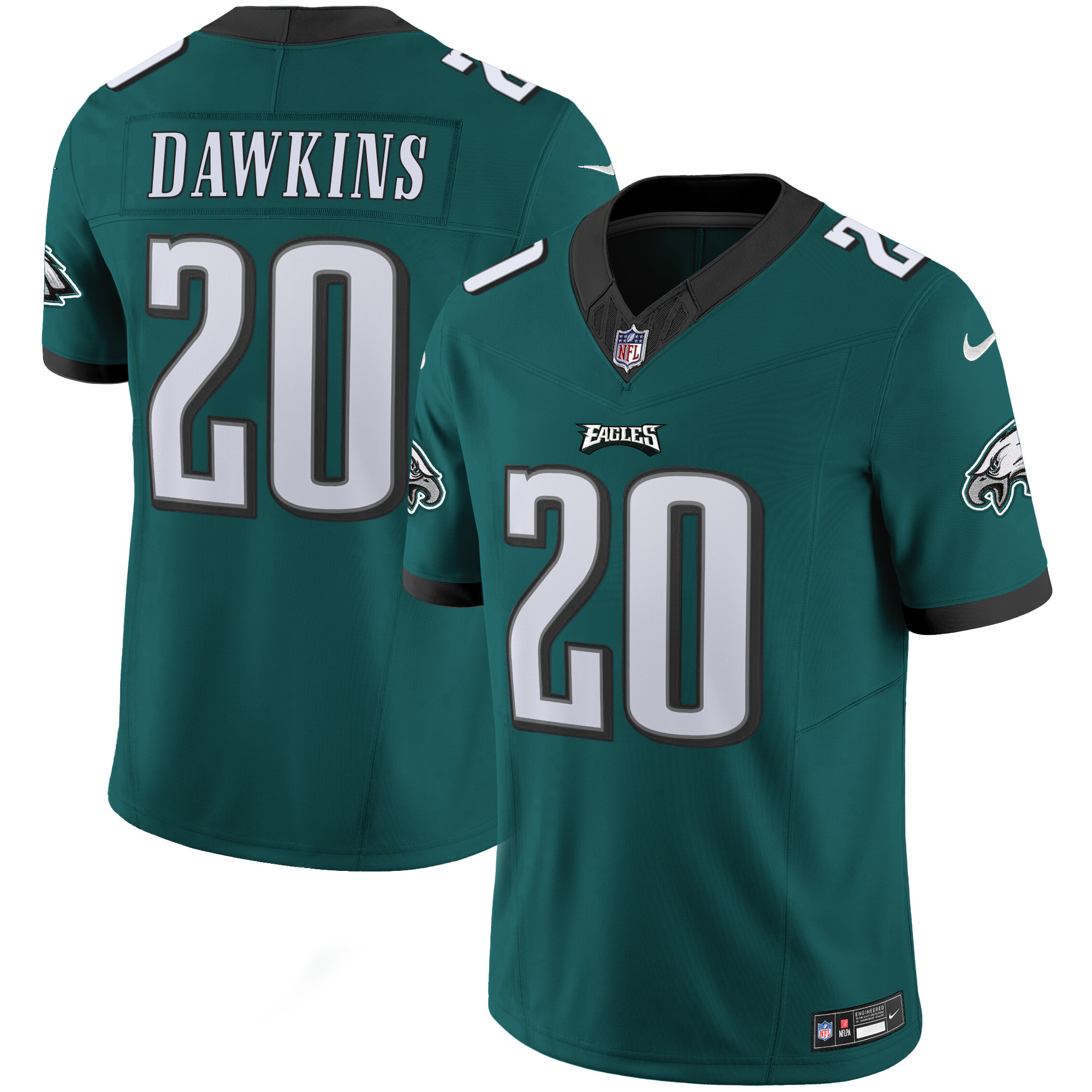 Brian Dawkins Men's Philadelphia Eagles Vapor Limited Midnight Green Jersey - All Stitched