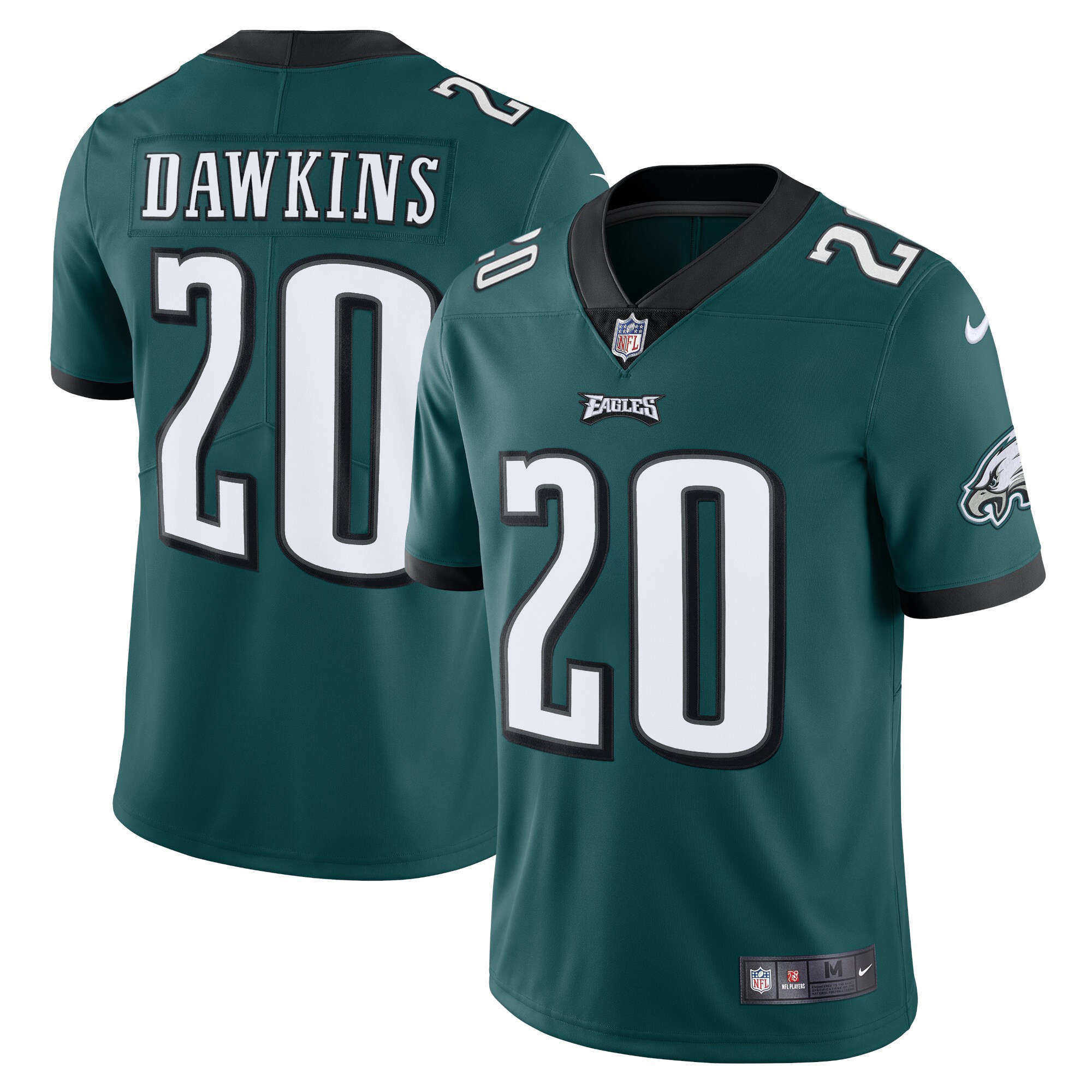 Brian Dawkins Philadelphia Eagles Vapor Midnight Green Jersey - All Stitched