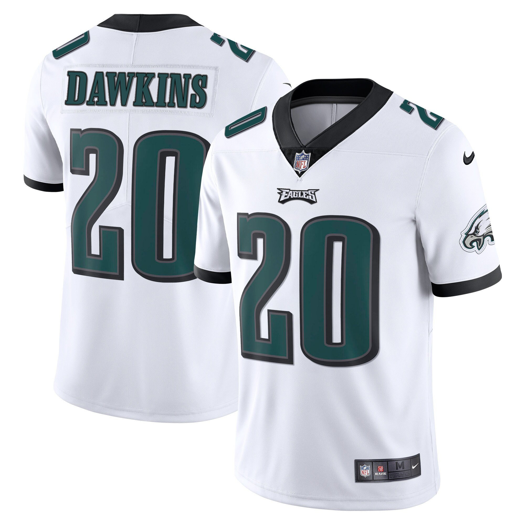Brian Dawkins Philadelphia Eagles Vapor White Jersey - All Stitched