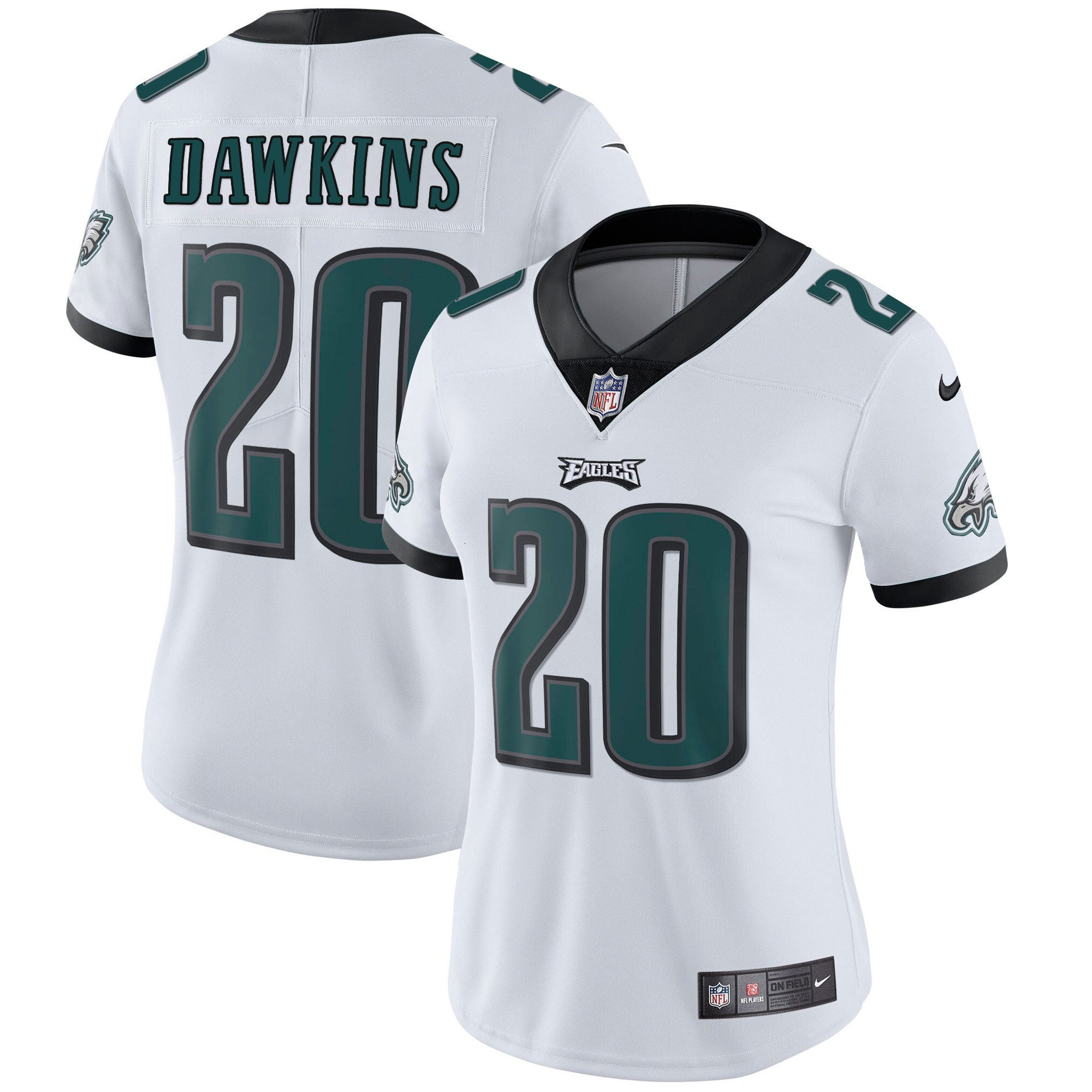 Brian Dawkins Philadelphia Eagles Vapor White Jersey - All Stitched