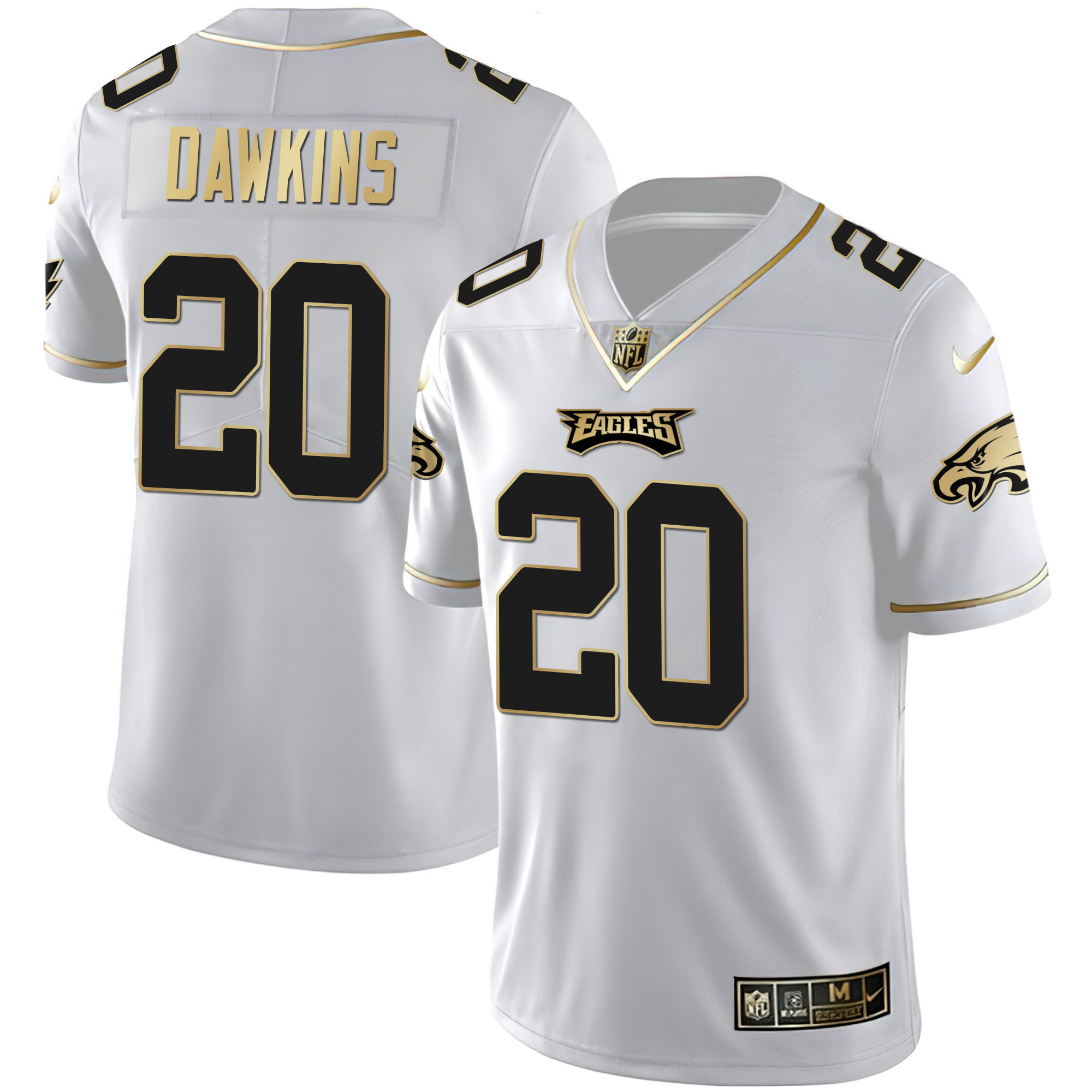 Brian Dawkins Youth's Philadelphia Eagles Gold & Split Vapor White Gold Jersey - All Stitched