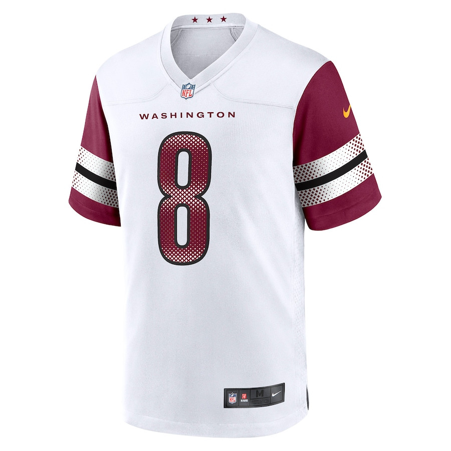Brian Robinson Jr. 8 Washington Commanders Away Stitched Jersey – White