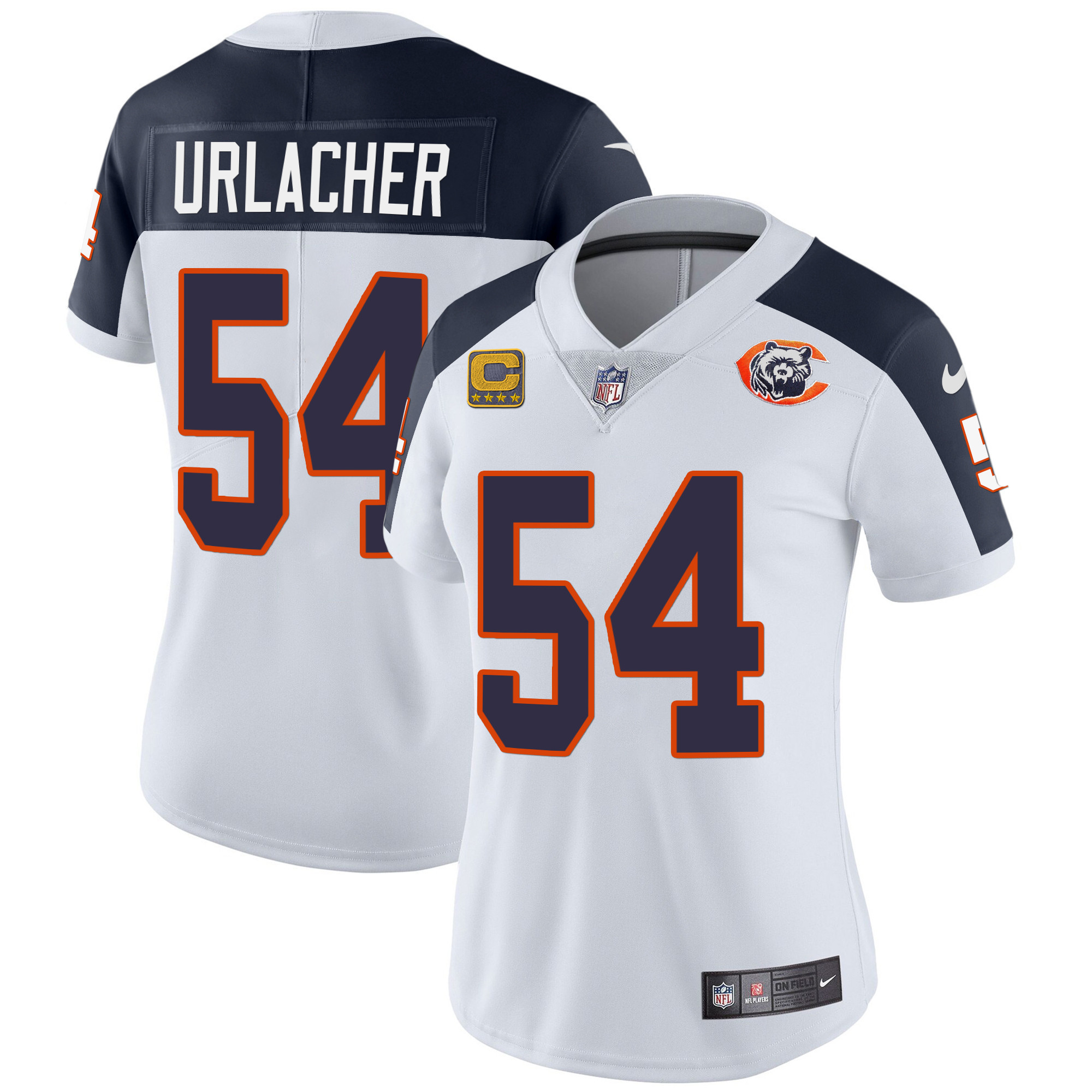 Brian Urlacher Women's Chicago Bears Throwback Vapor Inverted Jersey - All Stitched 