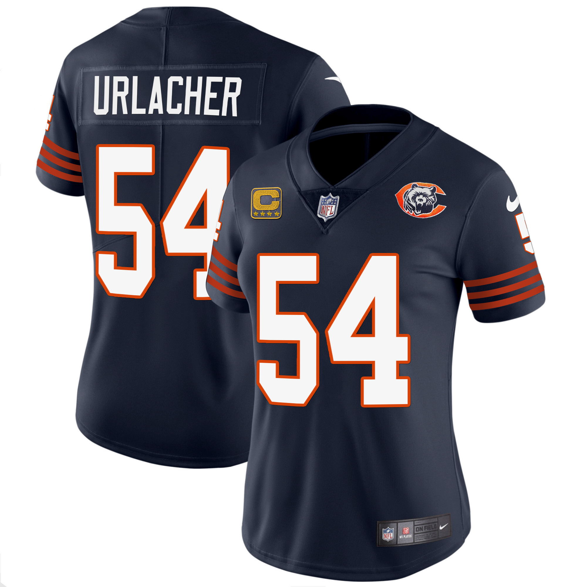 Brian Urlacher Women's Chicago Bears Throwback Vapor Navy Jersey - All Stitched 