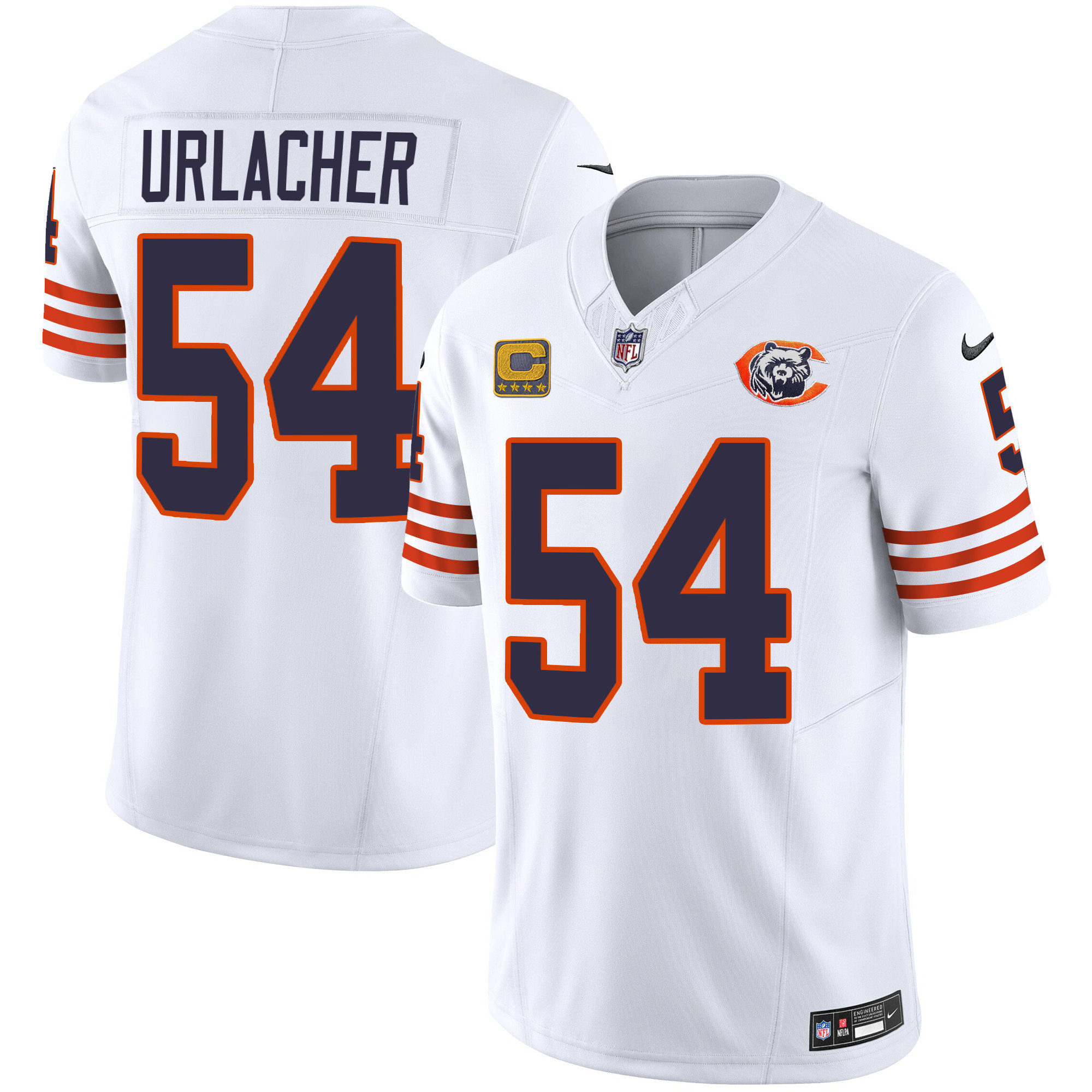 Brian Urlacher Youth's Chicago Bears Throwback Vapor White Jersey - All Stitched 