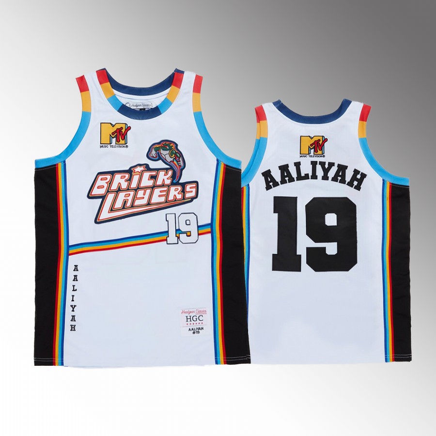 Brick Layer Aaliyah Jersey 19 White