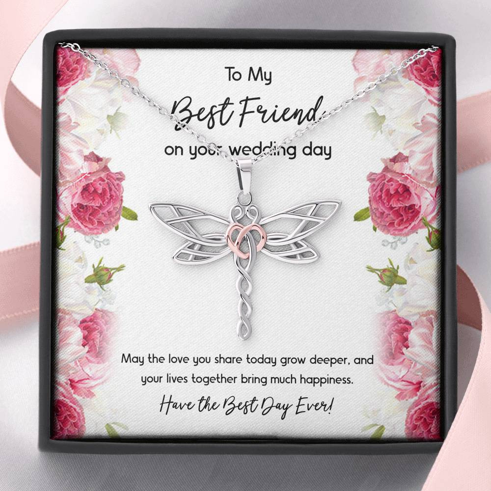 Bride Gifts, Have the Best Day Ever, Dragonfly Necklace For Women, Wedding Day Thank You Ideas From Best Friend