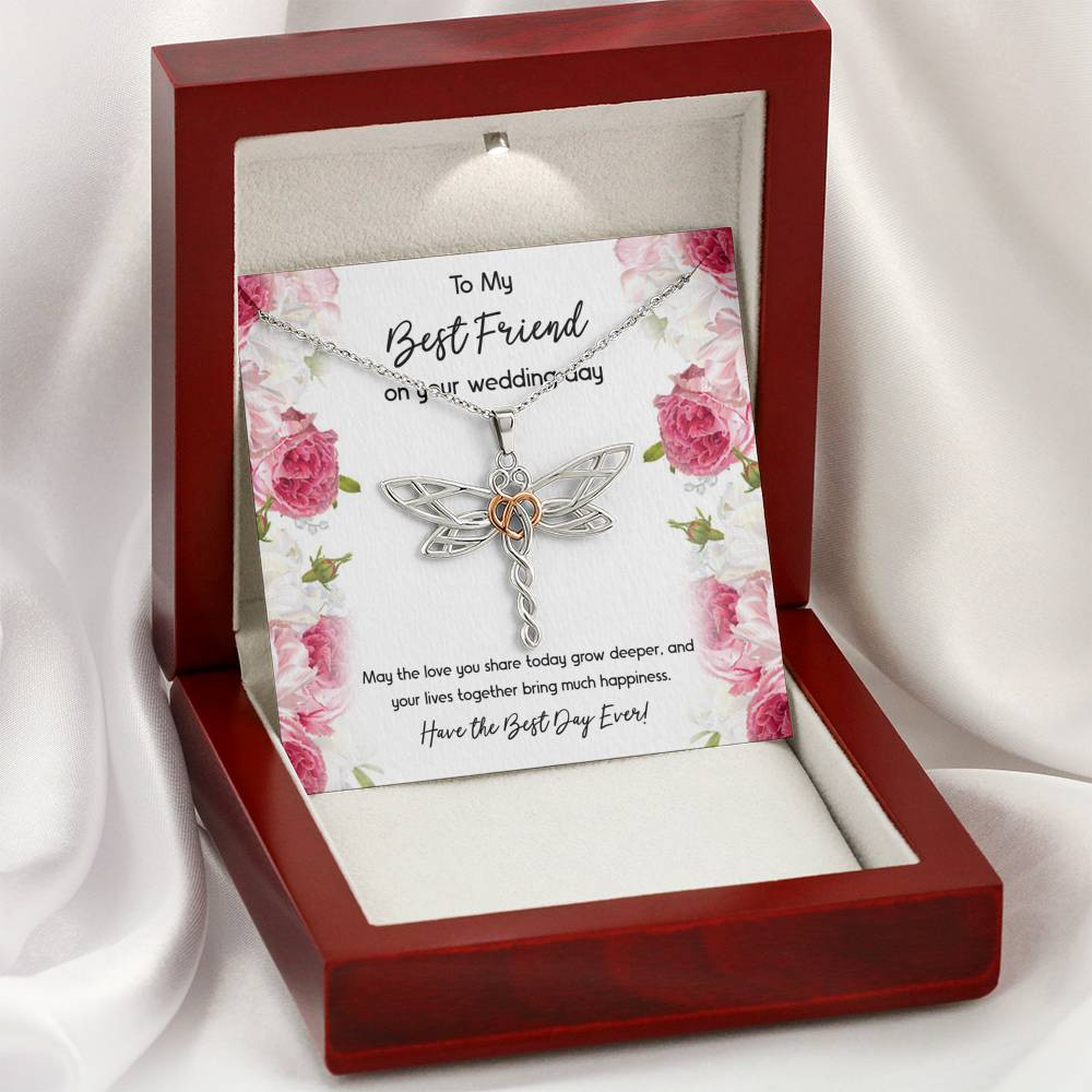 Bride Gifts, Have the Best Day Ever, Dragonfly Necklace For Women, Wedding Day Thank You Ideas From Best Friend