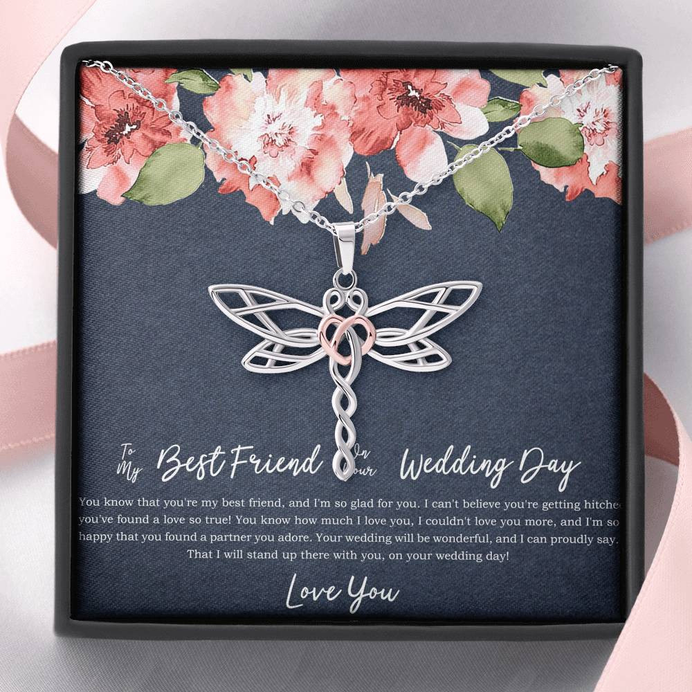 Bride Gifts, I’m So Happy You Found A Partner, Dragonfly Necklace For Women, Wedding Day Thank You Ideas From Best Friend