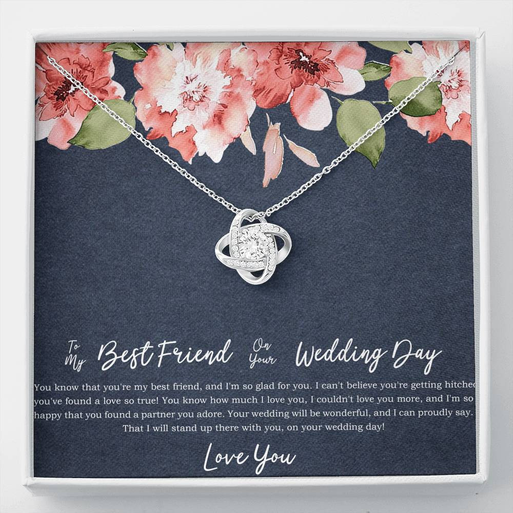 Bride Gifts, I’m So Happy You Found A Partner, Love Knot Necklace For Women, Wedding Day Thank You Ideas From Best Friend