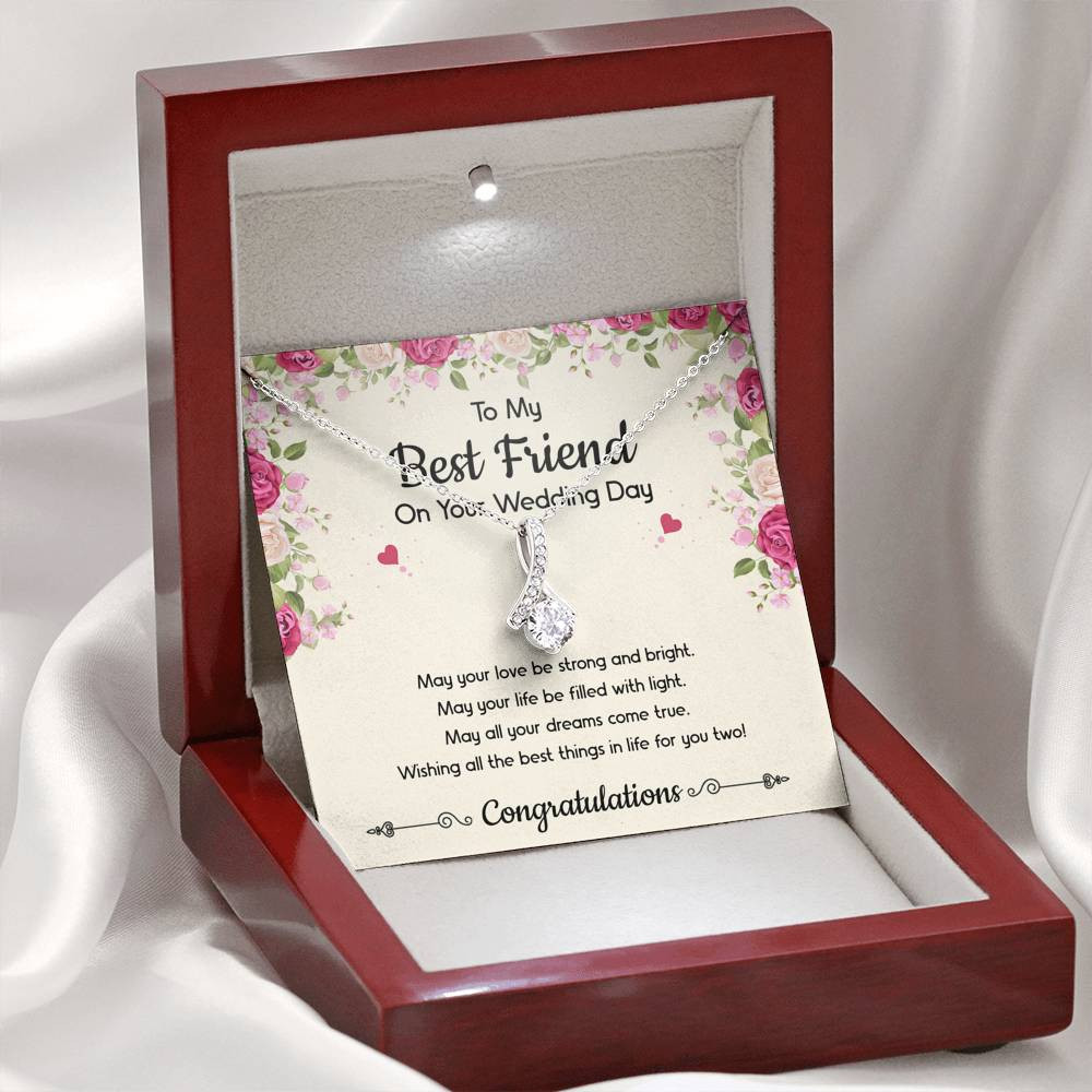 Bride Gifts, May Your Love Be Strong And Bright, Alluring Beauty Necklace For Women, Wedding Day Thank You Ideas From Best Friend