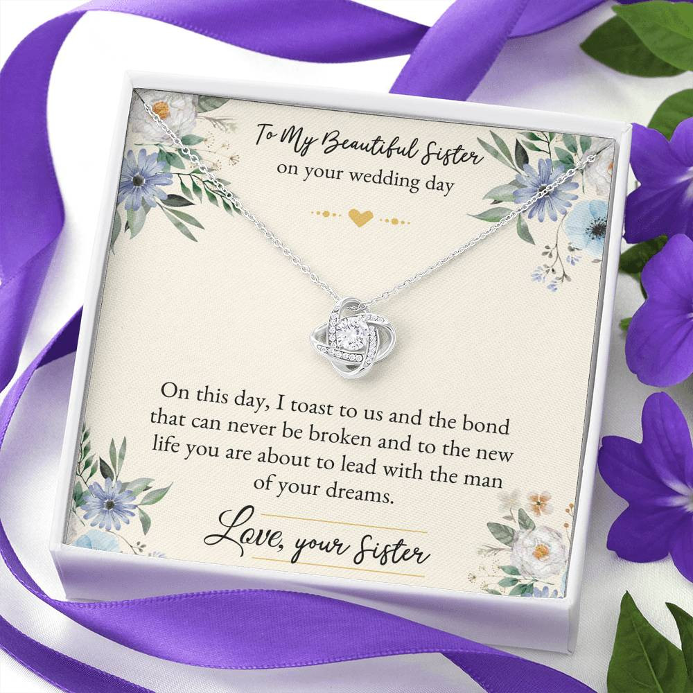Bride Gifts, On This Day, Love Knot Necklace For Women, Wedding Day Thank You Ideas From Sister