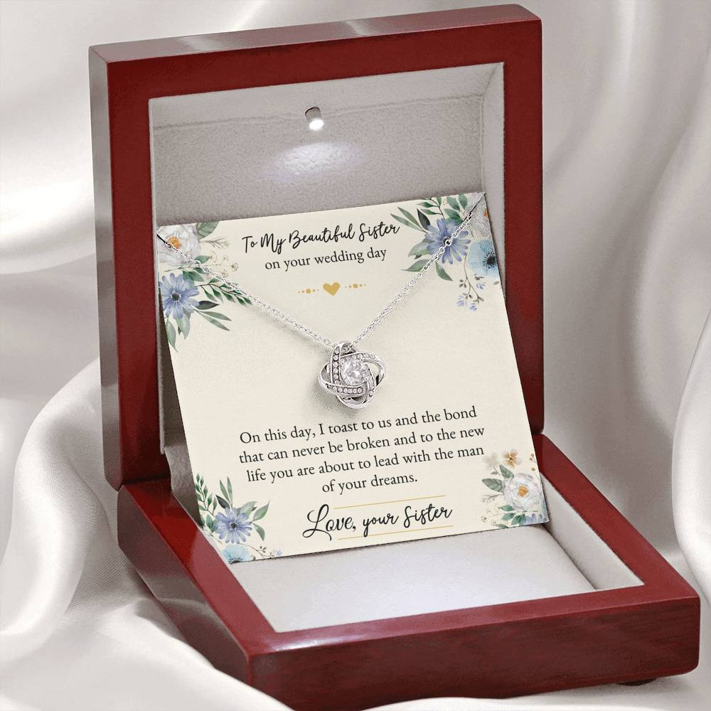 Bride Gifts, On This Day, Love Knot Necklace For Women, Wedding Day Thank You Ideas From Sister