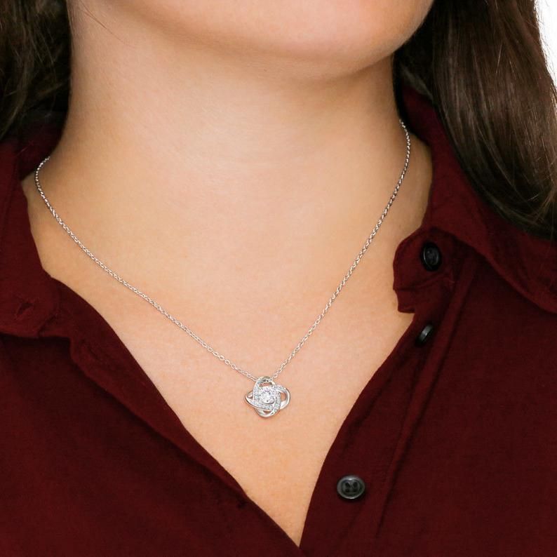 Bridesmaid Love Knot Necklace Gift from Bride for Bridesmaid, Thank You for Being My Bridesmaid, Thank You Gift From Bride