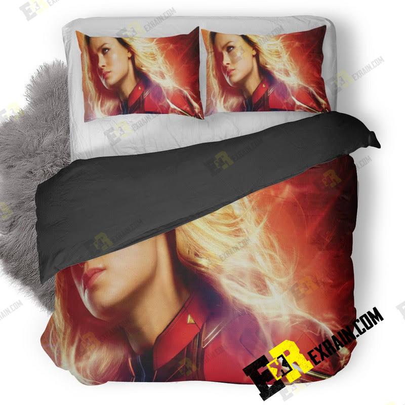 Brie Larson As Captain Marvel Movie 10K Bt 3D Customized Duvet Cover Bedding Set